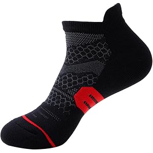No Show Socks Men 1 Pair Athletic Compression Socks | Using Mesh Wicking Arch Cushion for Gym Walking Travel