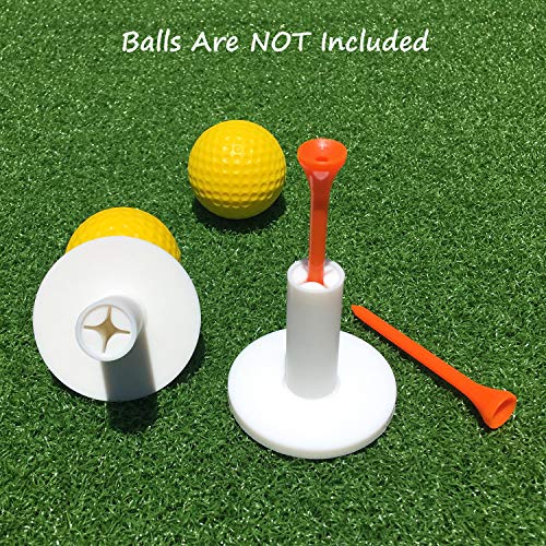 SkyLife Rubber Golf Tee Holder Set for Golf Mat Range Driving Practice Mat (2 PCS)