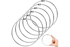 MorningRo 6 Pack 4 Inch Loose Leaf Binder Rings Extra Large Nickel Plated Steel Key Keychain Book Metal Rings for Home Office Index Cards Receipts Memos Files DIY Photos Craft Supplies