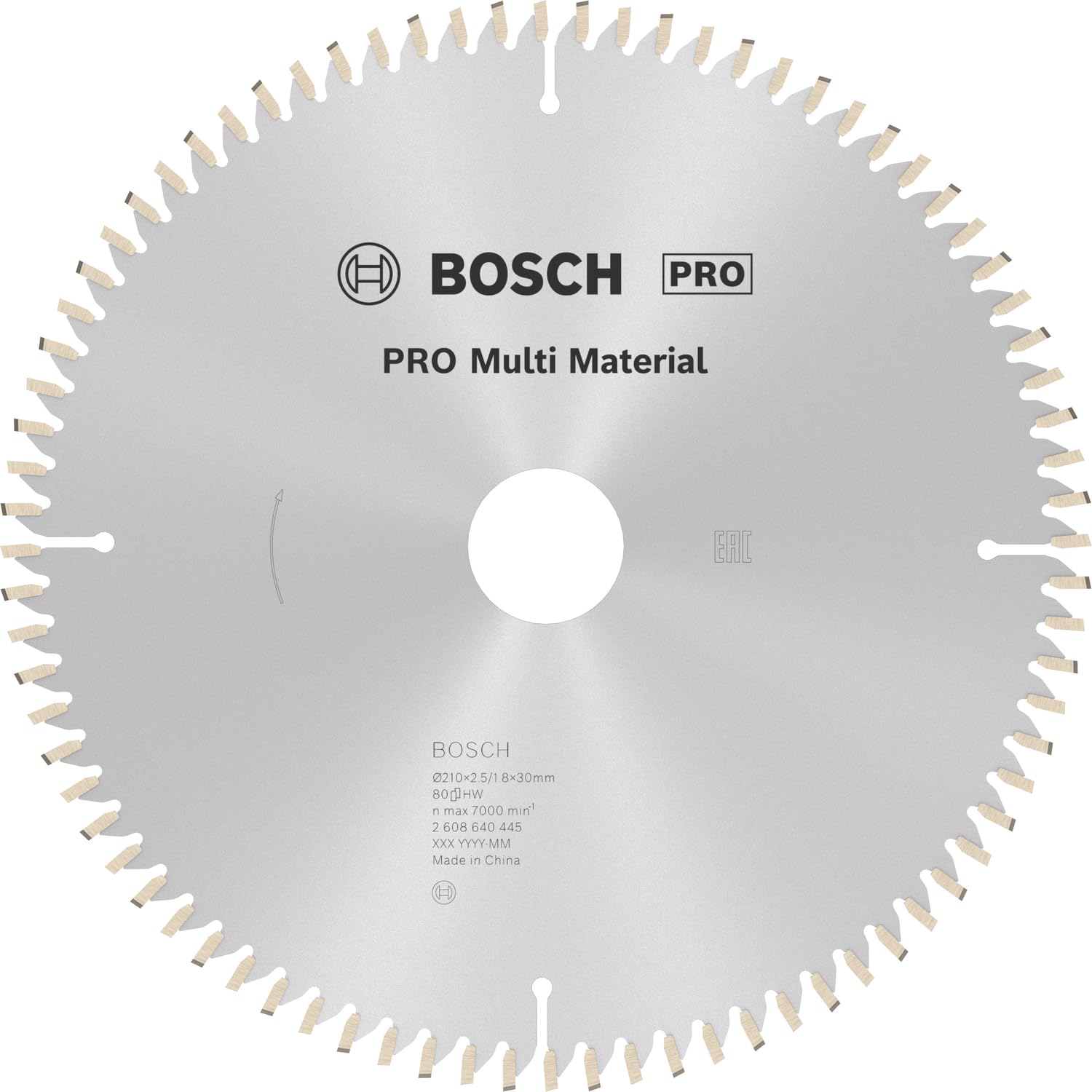 Bosch 1x PRO Multi Material Circular Saw Blade for Corded Mitre Saws (for Aluminium, Plastics, Ø mm, Professional Accessory Mitre Circular Saw)