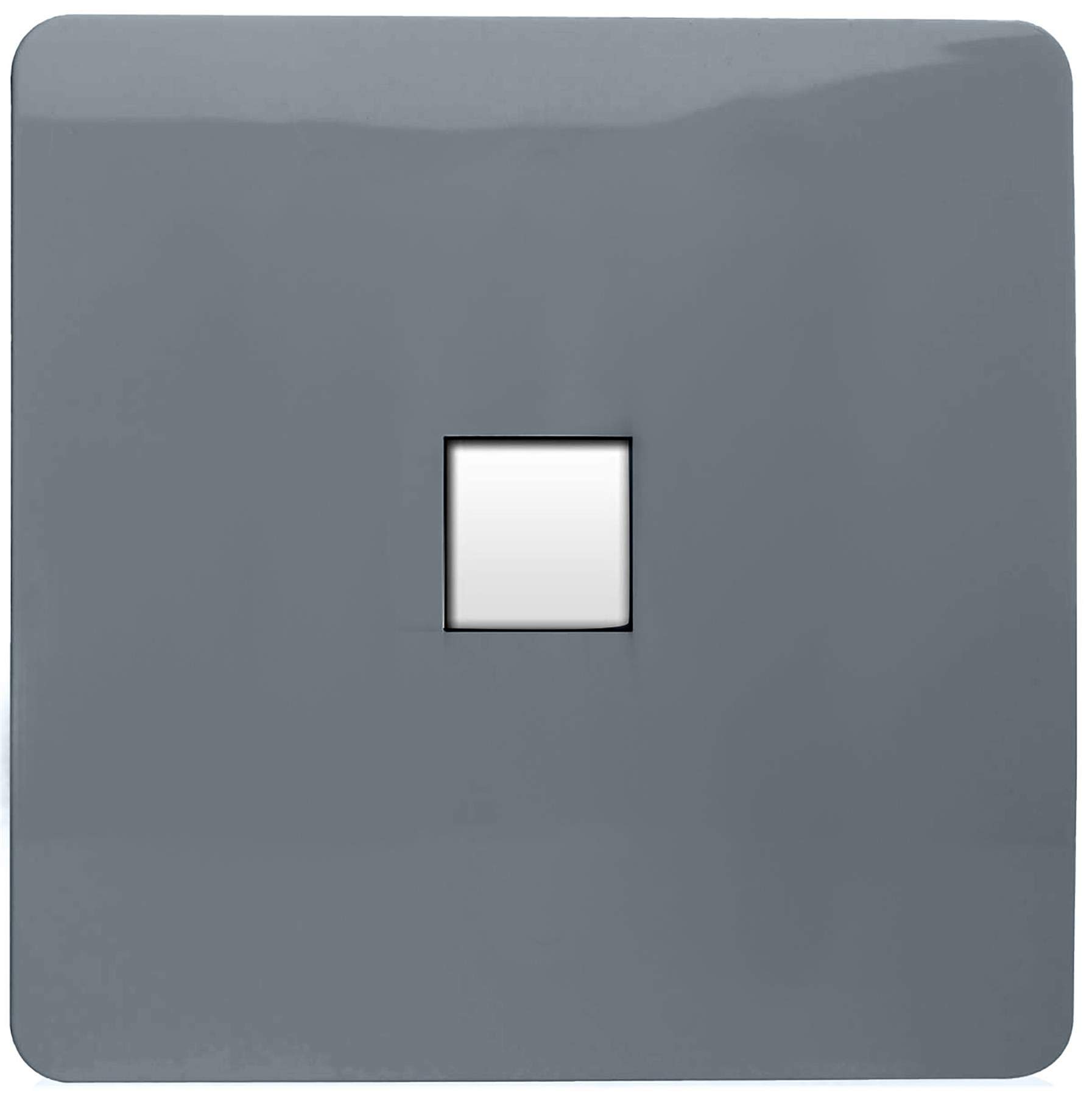Trendi Switch Artistic Modern Glossy Tactile Telephone Socket Warm Grey (Art-TLPWG)