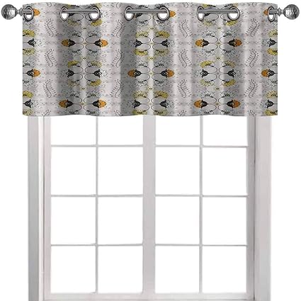 Aishare Store - Cenefa para ventana, diseño geométrico, color gris y