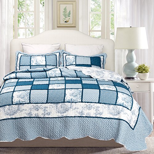 Printed Quilt Coverlet Set Full/Queen Size(90