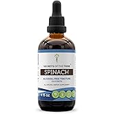 Secrets of the Tribe Spinach Alcohol-Free Liquid Extract, Spinach Flakes (Spinacia oleracea) Dried Leaf (4 FL OZ)