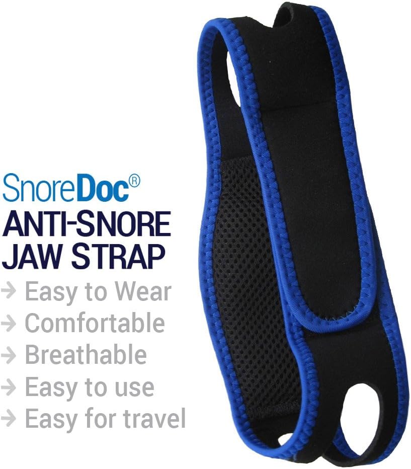 SnoreDoc™ Anti Snoring Chin Strap – Snore Strap Stops Snoring and Eases Nighttime Breathing – Effective Sleep Aid Device Supports Jaw for Natural and Instant Snore Relief – NEW AND IMPROVED VERSION: Health & Personal Care