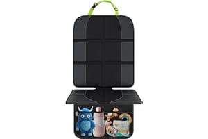 V VOLKGO VolkGo Car Seat Protector for Child Car Seat with Mesh Pockets - Waterproof Car Seat Cover for Baby Carseat Durable Cover for Baby Carseats, Vehicle Seat Protector Under Baby Car Seat