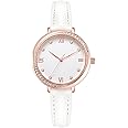 NUOVO Women's Silicone Sports Watch - Crystal Accented Leather Strap Analog Display
