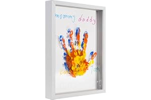 CEPAIRNG Family Handprint Frame Kit for 4 with 12 Paints&9 Pens,New Parents Gifts for Couples After Birth,Baby Shower Gifts for Mom and Dad,Mothers Fathers Day Craft Wood,Christmas Birthday Gift(White)