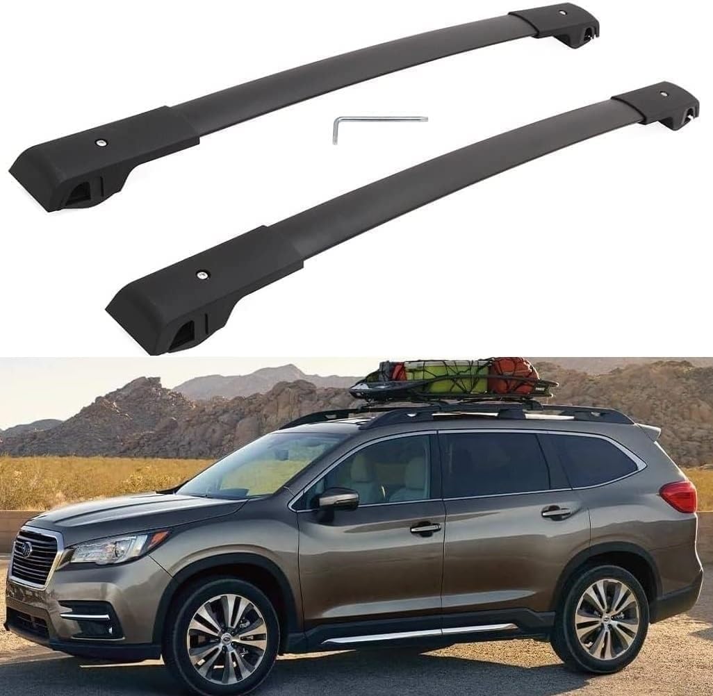 Photo 1 of US Black Cargo Carrier for Subaru Ascent 2019-2024 2025 Roof Rack Cross Bars Luggage Rail Kayak ski Bike