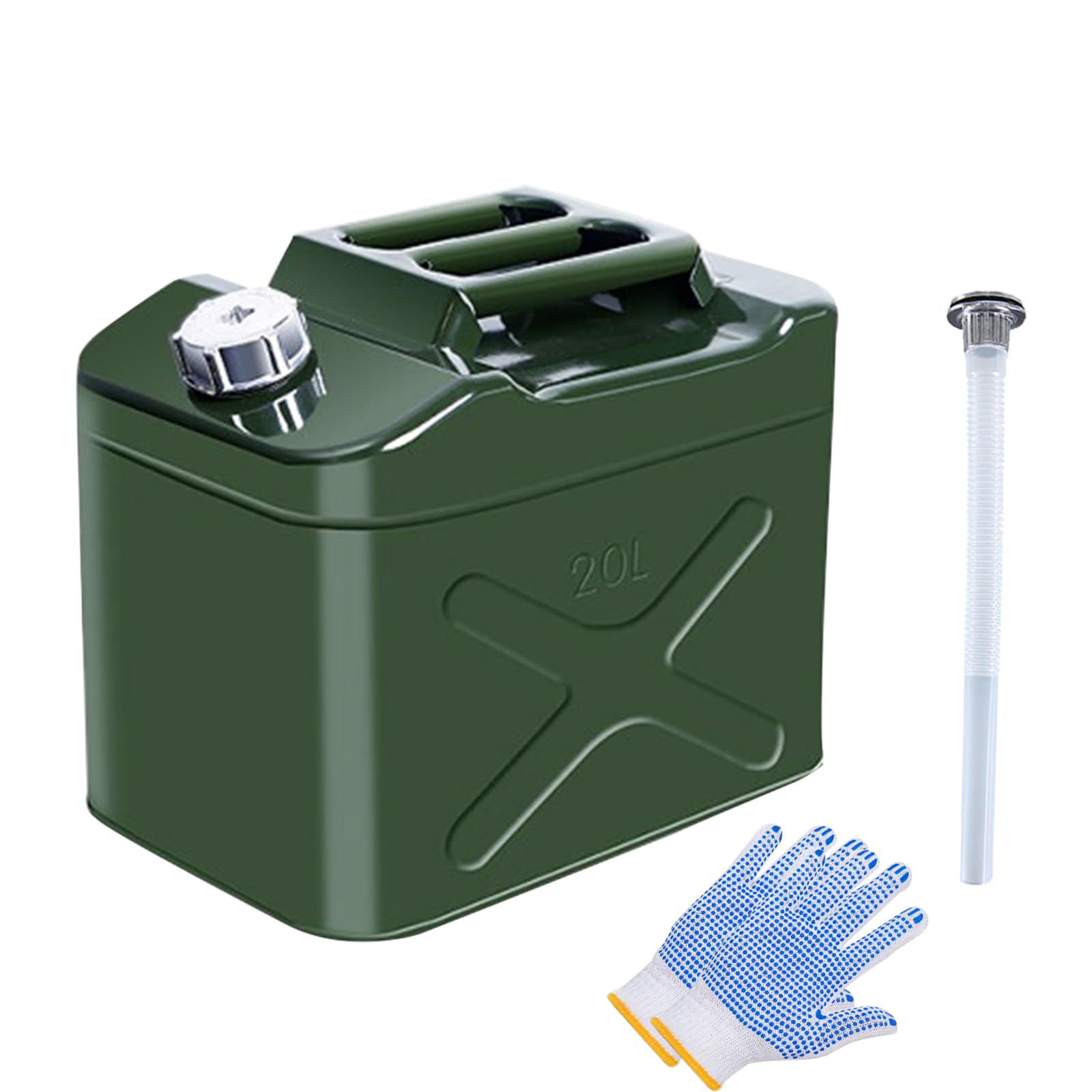 Photo 1 of 5 Gallons Metal Water Can 20liters Stackable Container, Portable Suitable for Outdoor Travel, Car Camping, Emergency Backup (Not For Drinking Water)