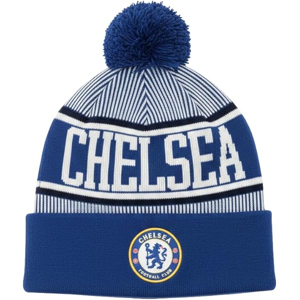 Chelsea Official FC Bonnet de ski à pompon pour adulte 100
