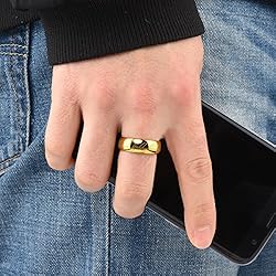 THREE KEYS JEWELRY 8mm Tungsten Wedding Ring for