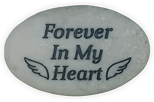 Angelstar Forever in My Heart Rainbow Bridge Pet Stone, Deep Grey