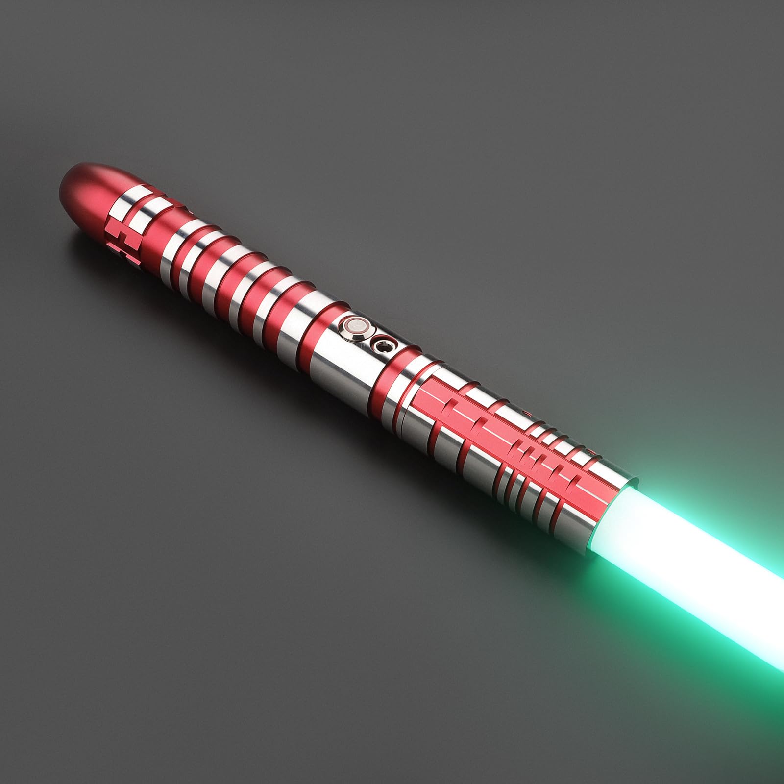 G4E Lightsaber with Bluetooth App, Smooth Swing, 16 Sound fonts, Infinite RGB Colour Change, Motion Control. Upgraded RGB v3.0. Light Saber For Adults and Cosplay. (2-Tone RGB (Red))