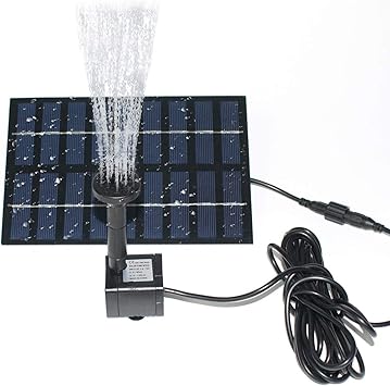 Latitop Fontaine Solaire 18w Flottante Avec 4 Buses De Pulvérisation Pour Différents Débits Deau Idéale Pour Les Bains Doiseaux Les Petits étangs