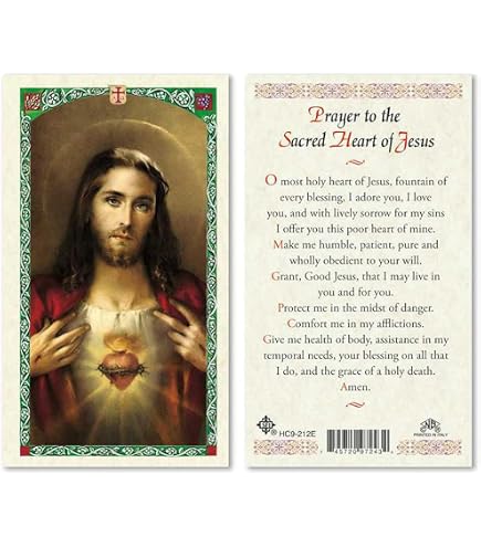 thumbnail image 2 of Sacred Heart Of Jesus Consecration Prayer Card 2 of 14