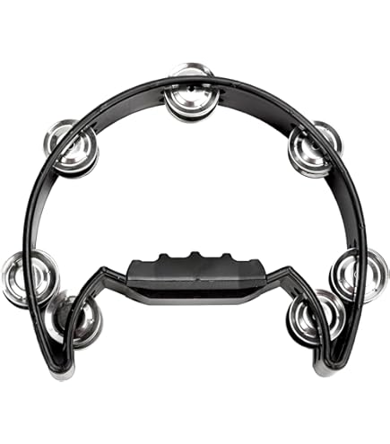 Amazon.com: RhythmTech RT1010 Tambourine, Nickel Jingles, Black