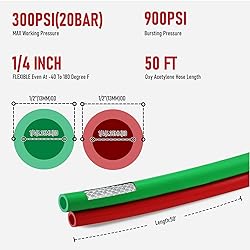 RX WELD Oxygen Acetylene Hose 1/4-Inch × 50 Feet