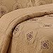 MarCielo 3-Piece Fully Quilted Embroidery Quilts Bedspreads Bed Coverlets Cover Set, Cal King Size, Burgundy, Brown, Emma Gold(Oversize, Taupe)