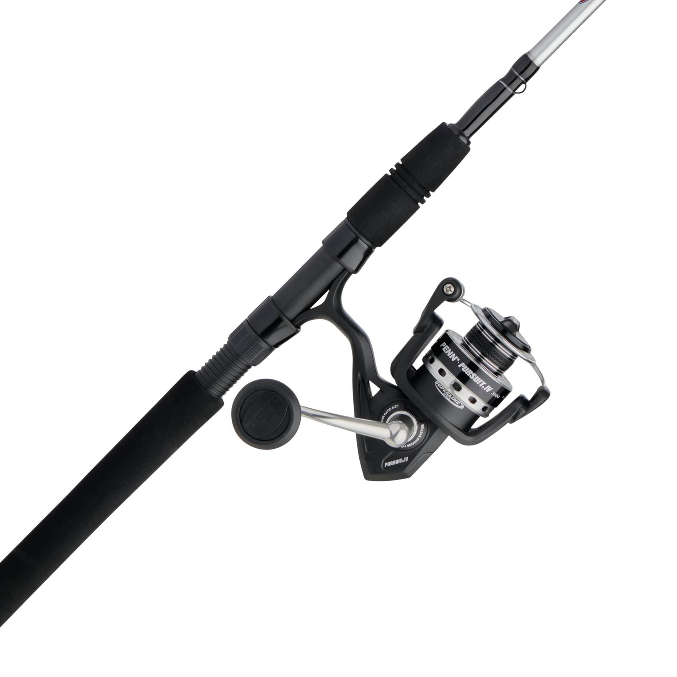 Photo 1 of **ROD ONLY NO REEL INCLUDED**PENN 7’ Pursuit IV 2-Piece Fishing Rod and Reel (Size 4000) Inshore Spinning Combos, 7’, 1 Graphite Composite Fishing Rod with 5 Reel, Durable and Lightweight, Black/Silver