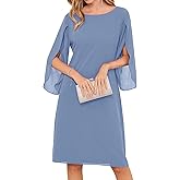 GRACE KARIN Womens Chiffon Dresses Flutter Sleeve Party Wedding Cocktail Dress Size 8-20