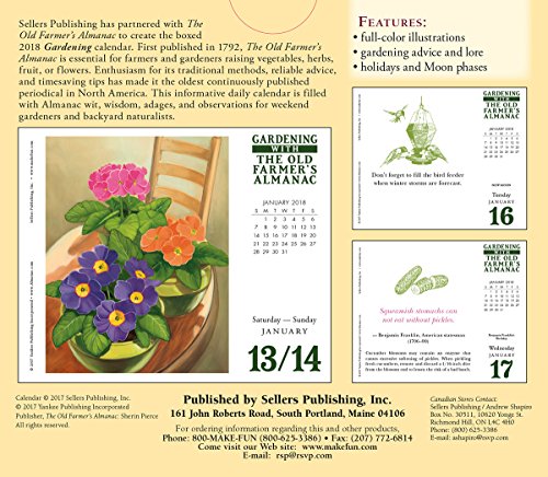 Old Farmer's Almanac: Gardening Advice, Folklore, and Gardening Secrets 2018 Boxed/Daily Calendar (CB0254)
