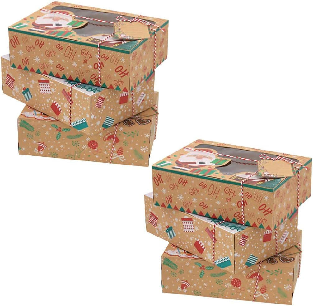 VALICLUD Cajas de Galletas de Papel Kraft de Navidad Cajas de ...