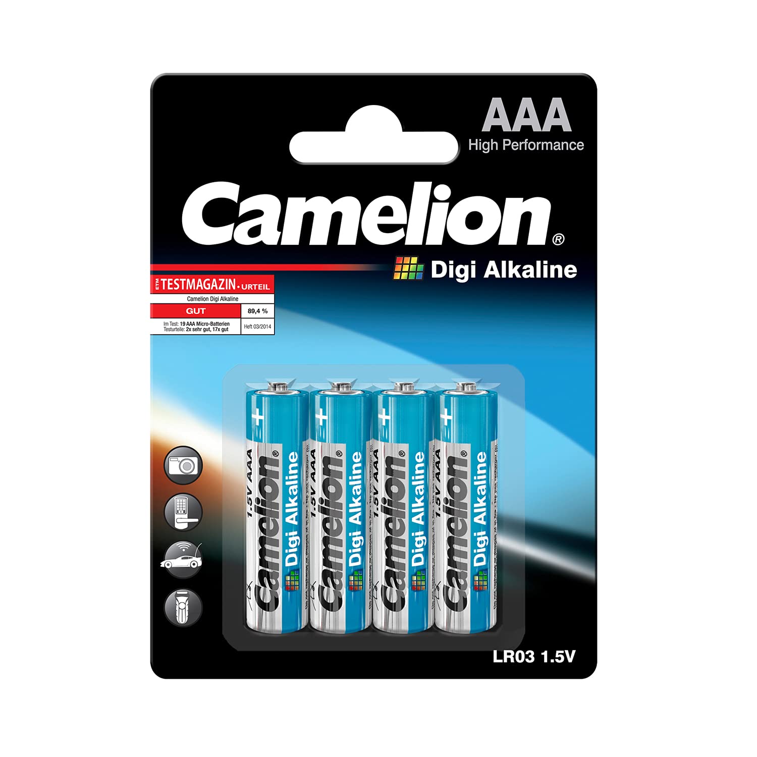 Camelion 11210403 LR 03 AAA Micro Digi Alkaline Battery (Pack of 4)