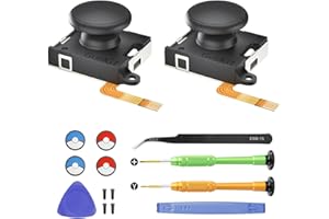 Mviioe-GuliKit Switch Joycon Joystick Replacement Switch Joycon Repair Kit, No Drift, Hall Effect Joycon for Switch Controller/Switch OLED/Switch Lite