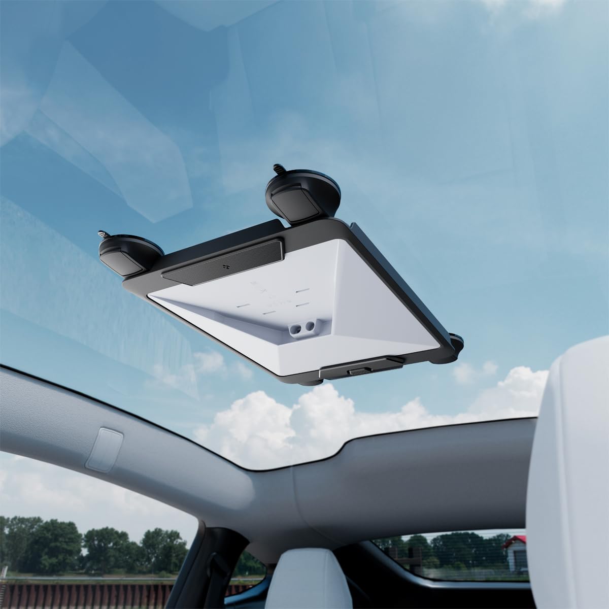 Spigen for Starlink Mini Mount Rattleproof Quick-Release Design with Strong Suction Cups [Holds 50+ lb Force] Mounting Kit for Cars, RV, Boats, Windows, Glass, and Sunroof