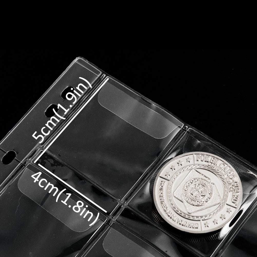 Uncle Paul 200 Pocket Coin Pages - 20 Grids/Page Plastic Coin Holders Stamp Protector Collecting Supplies 10 Sheets CS03020 - Image 5