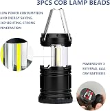 Jsdoin 2 Pack LED Camping Lantern Portable Battery Operated Foldable Hook view 8