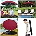 Beach Umbrella, Portable Outdoor Sun Umbrellas, 100% Antiultraviolet, 100% Waterproof, 360° Tilt,Red wine