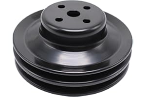 Black Double Groove Steel Water Pump Pulley Fits For Ford 260 289 302 351W 1965-1969 V8