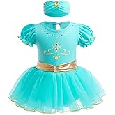 MYRISAM Christmas Costumes for Baby Toddler Girls Snow White Mermaid Princess Birthday Bodysuit Romper Tutu Dress w/Headband