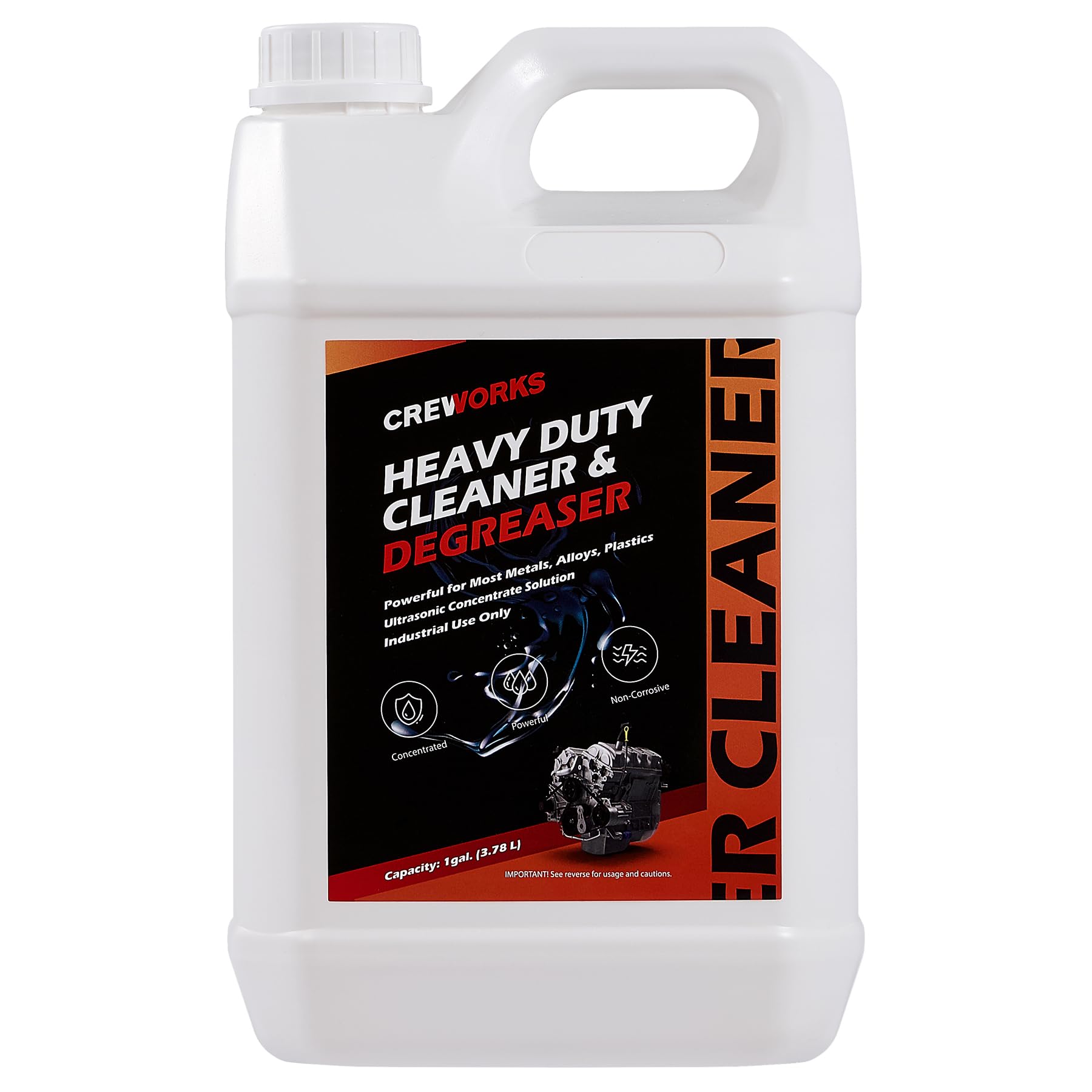 Photo 1 of CREWORKS Ultrasonic Cleaner Solution, 1 Gallon Heavy Duty Cleaning Solution Concentrate for Carburetors Engine Automotive Parts, Carb Cleaner Degreaser Industrial Washing Compound Safe on Most Metals