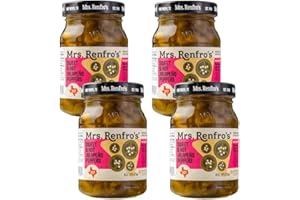 Mrs. Renfro's Sweet and Hot Jalapeño Peppers | Gluten Free, 16-oz Jar (Pack of 4)