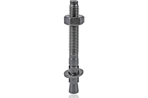 Antsky T316 Stainless Steel（Marine Grade Wedge Anchor Bolt (1/2"×5-1/2", Black, 10 Pack)