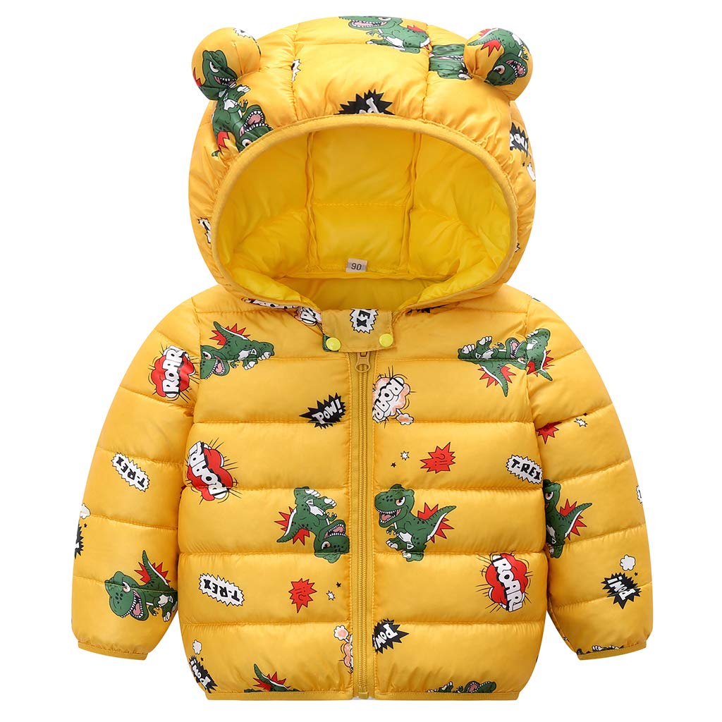 girls yellow puffer coat