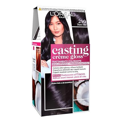 Loréal Paris Colorazione Capelli Casting Crème Gloss Tinta Colore Trattamento Senza Ammoniaca Per Una Fragranza Piacevole 210 Nero Blu