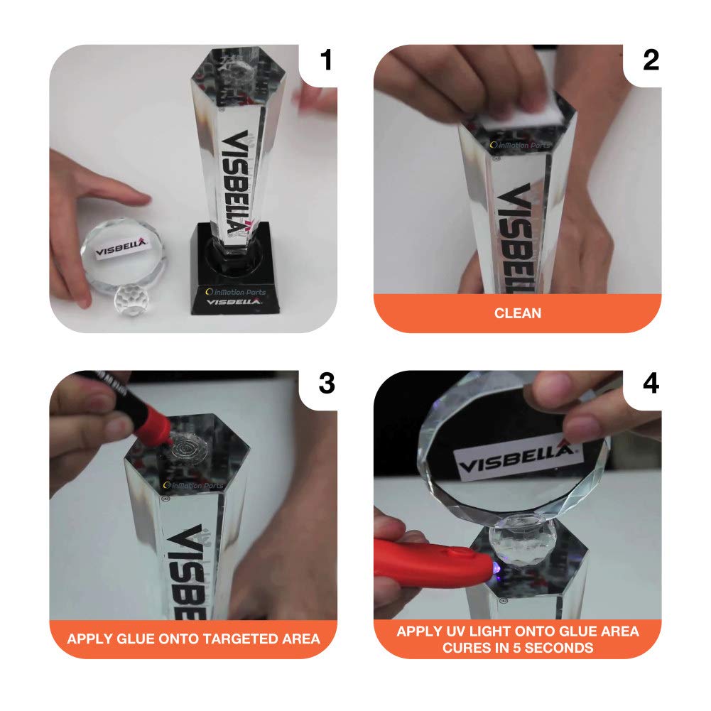 Visbella UV Light Glue, Hand-Held Welders Resin, Plastic Welder, Glue with UV Light Included