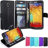 LK 3309936 PU Leather Case Flip Cover with Card Slots & Stand for Samsung Galaxy Note 3, Black