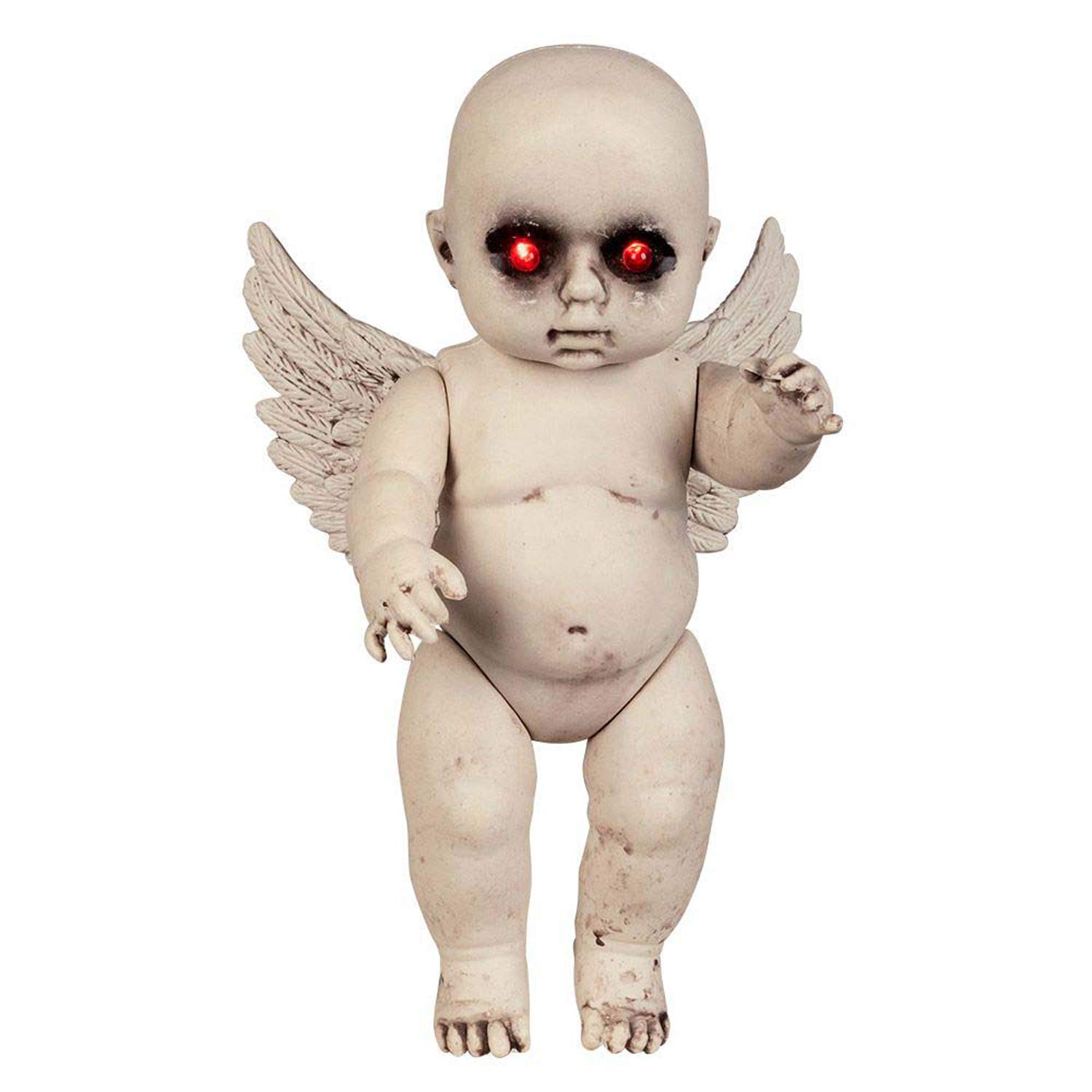 Boland 72266 - Devilish Angel Doll, Size 30 cm, Plastic, Horror Doll with Luminous Eyes, Fiery Baby Angel, Devil, Decoration for Carnival, Halloween, Theme and Horror Party