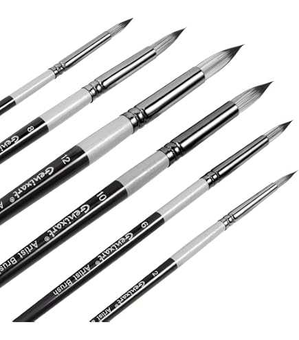 Lot De 24 Pinceaux De Peinture En Nylon - Pour Acrylique, De Qualité Lot De 24 Pinceaux De Peinture En Nylon - Pour Acrylique, De Qualité