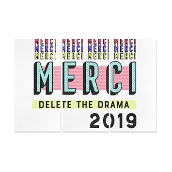 Amazon Com Jnseff 3 Panel Best Wall Decor Merci Slogan