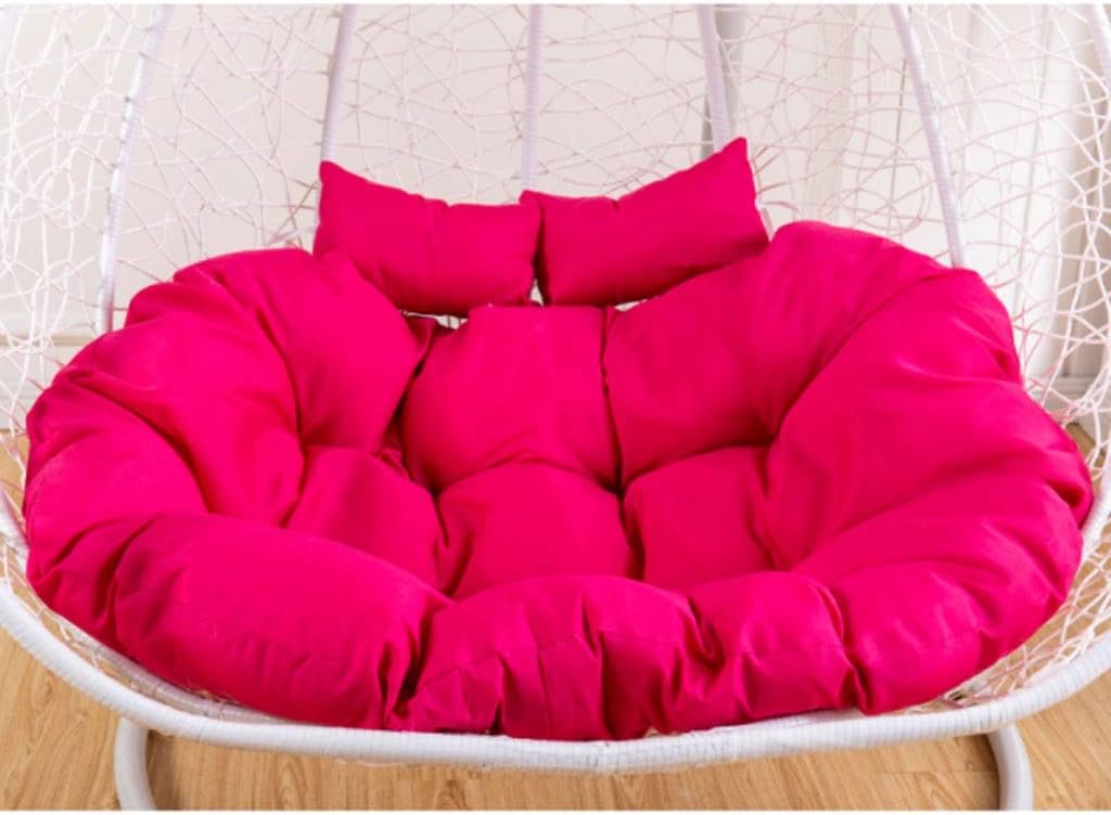 Glzcyoo Sun Lounger Cushions,Egg Nest Shaped Cushions, Basket Cushion Wicker Rattan Swing Pads Hanging Hammock 2 Persons Seater Zipper Washable no Chairs (Color : B)