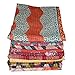 Marudhara Fashion Indian Patch Work Cotton Kantha Quilt Twin Bedspreads Throw Blanket (Twin Multi Floral)