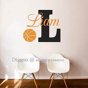 Amazon Com Basketball Personalized Name Decal Sports Decor