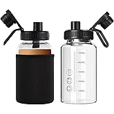 BNCWCQZ Glass Shaker Bottle, 2 Pack 22oz BPA-Free Odorless Shaker Bottle with 304 Stainless Steel Ball and Removable Cleaning Brush for Fitness Protein Mixes