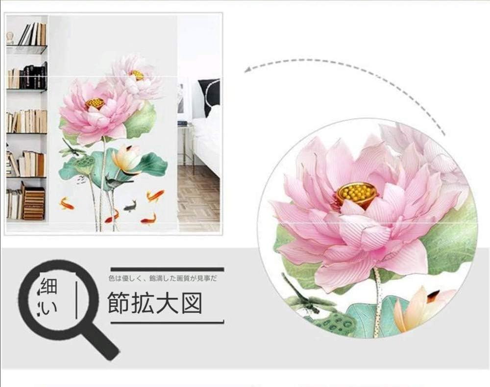 Amazon Mzznz 中国風の蓮の花3d壁紙ウォールステッカーリビングルームの浴室の家の装飾ポスター ウォールステッカー オンライン通販